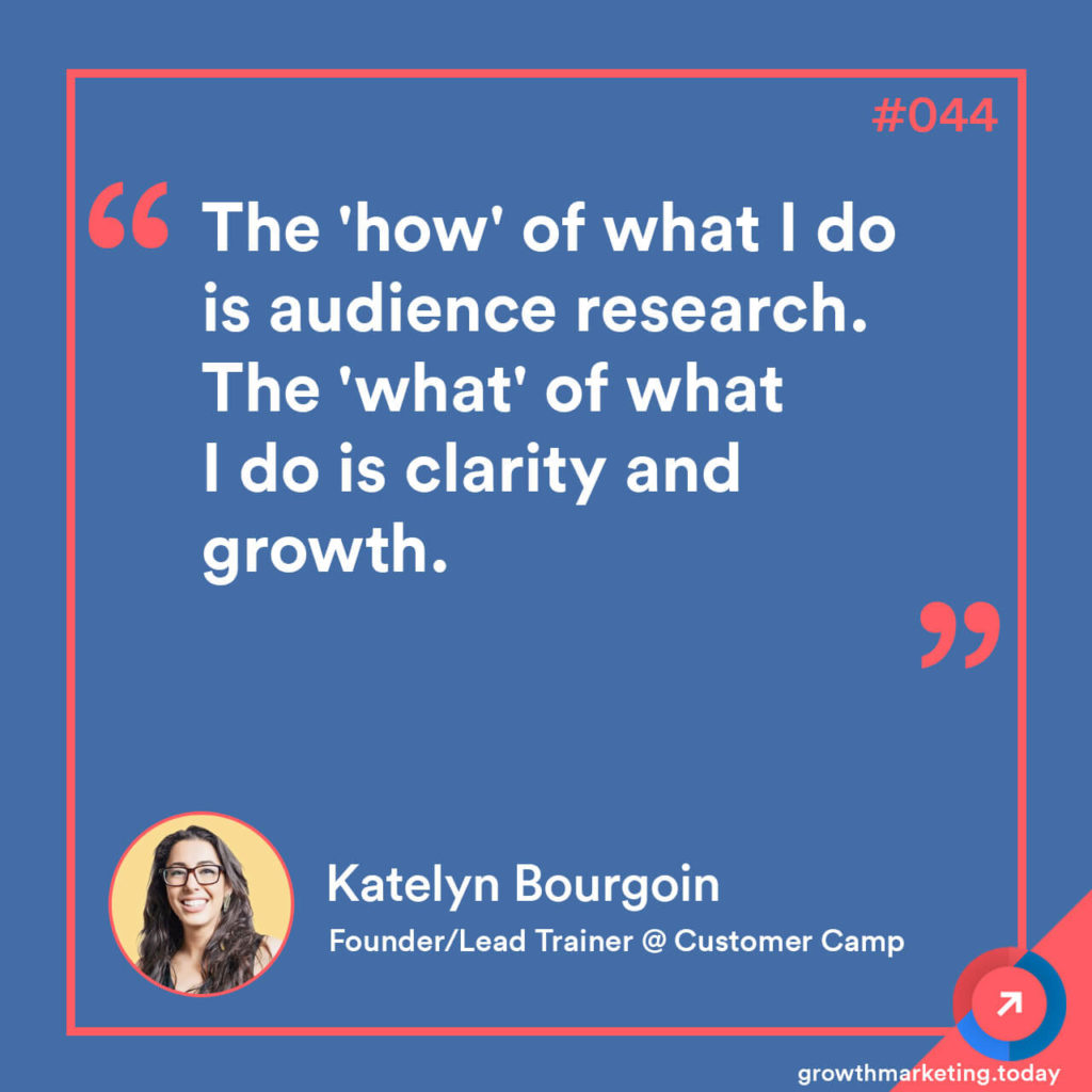 Katelyn Bourgoin - Growth Marketing Today Podcast Quote 2
