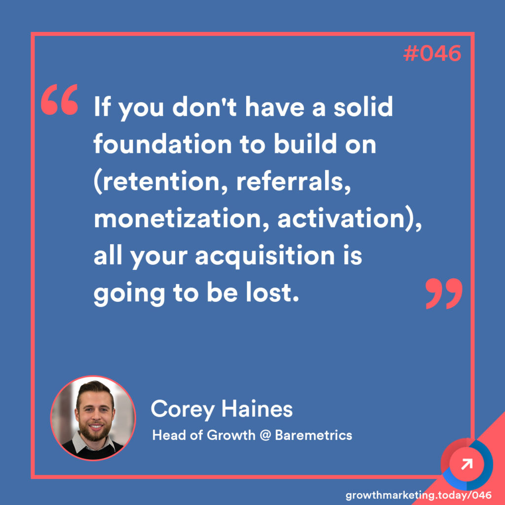 Corey Haines - Growth Marketing Today Quote 